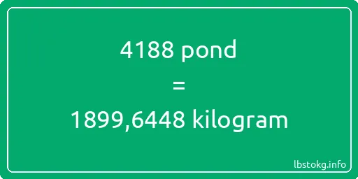 4188 pond naar kilogram - 4188 pond naar kilogram