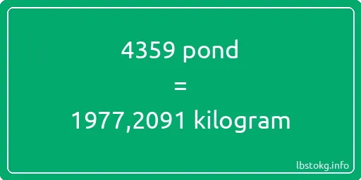 4359 pond naar kilogram - 4359 pond naar kilogram