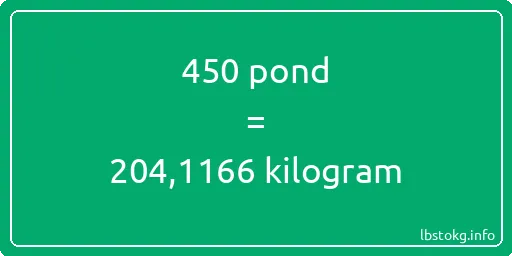 450 pond naar kilogram - 450 pond naar kilogram