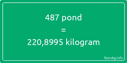 487 pond naar kilogram - 487 pond naar kilogram