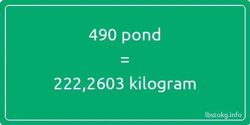 490 pond naar kilogram - 490 pond naar kilogram