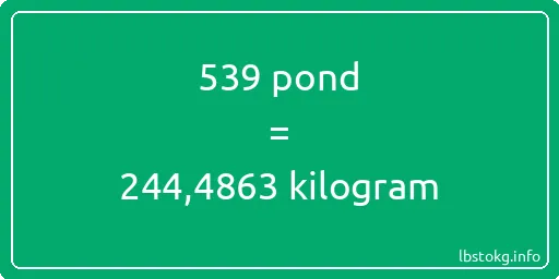 539 pond naar kilogram - 539 pond naar kilogram