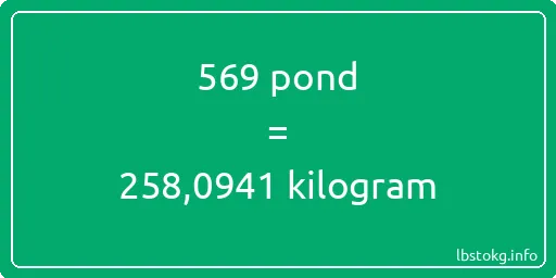 569 pond naar kilogram - 569 pond naar kilogram