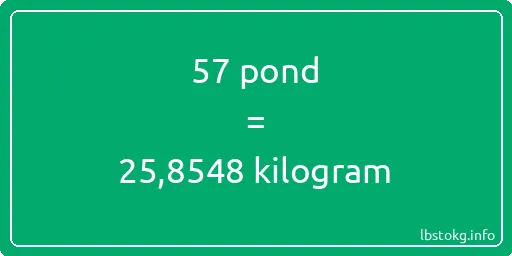 57 pond naar kilogram - 57 pond naar kilogram