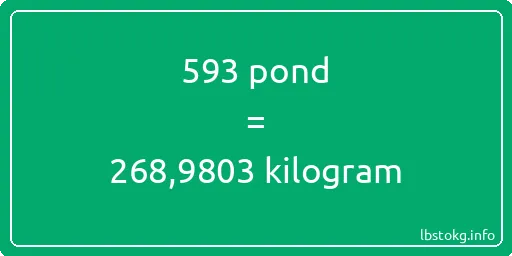 593 pond naar kilogram - 593 pond naar kilogram