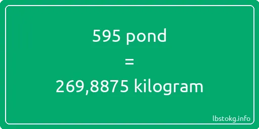 595 pond naar kilogram - 595 pond naar kilogram