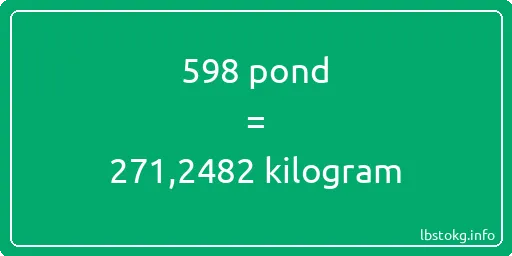 598 pond naar kilogram - 598 pond naar kilogram