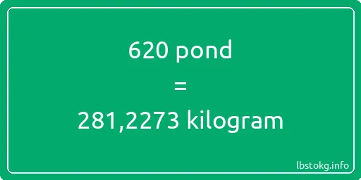 620 pond naar kilogram - 620 pond naar kilogram