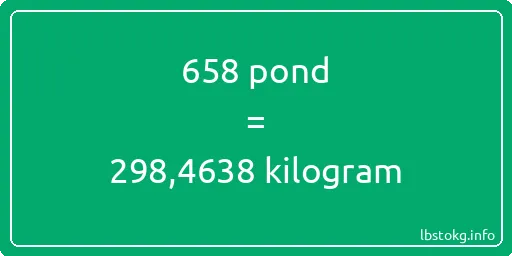 658 pond naar kilogram - 658 pond naar kilogram