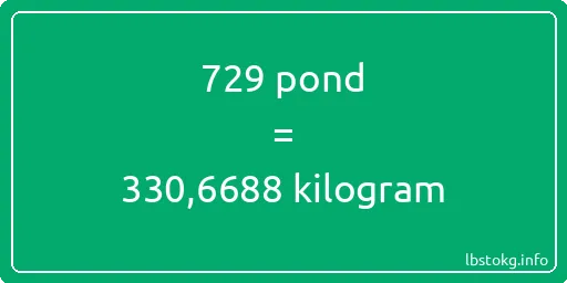 729 pond naar kilogram - 729 pond naar kilogram