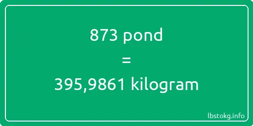 873 pond naar kilogram - 873 pond naar kilogram