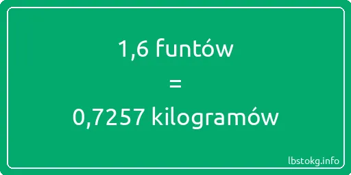 1-6 funtów do kilogramów - 1-6 funtów do kilogramów