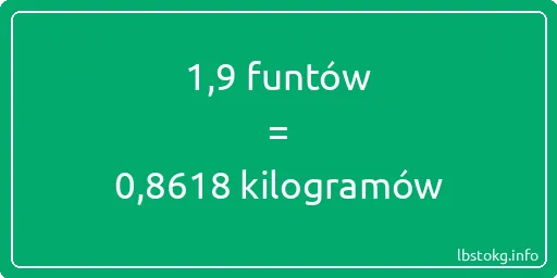 1-9 funtów do kilogramów - 1-9 funtów do kilogramów