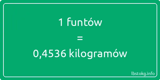 1 funtów do kilogramów - 1 funtów do kilogramów