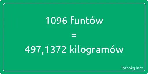 1096 funtów do kilogramów - 1096 funtów do kilogramów