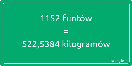 1152 funtów do kilogramów - 1152 funtów do kilogramów