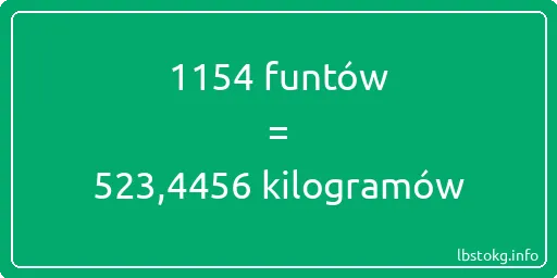 1154 funtów do kilogramów - 1154 funtów do kilogramów