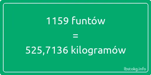 1159 funtów do kilogramów - 1159 funtów do kilogramów