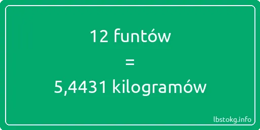 12 funtów do kilogramów - 12 funtów do kilogramów