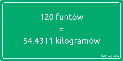 120 funtów do kilogramów - 120 funtów do kilogramów