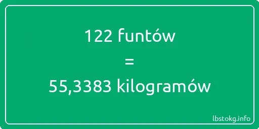 122 funtów do kilogramów - 122 funtów do kilogramów