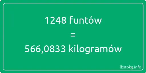 1248 funtów do kilogramów - 1248 funtów do kilogramów