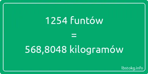 1254 funtów do kilogramów - 1254 funtów do kilogramów