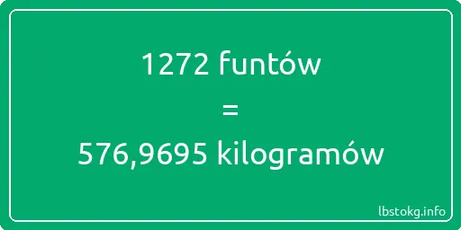 1272 funtów do kilogramów - 1272 funtów do kilogramów