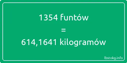 1354 funtów do kilogramów - 1354 funtów do kilogramów