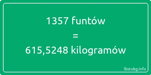 1357 funtów do kilogramów - 1357 funtów do kilogramów