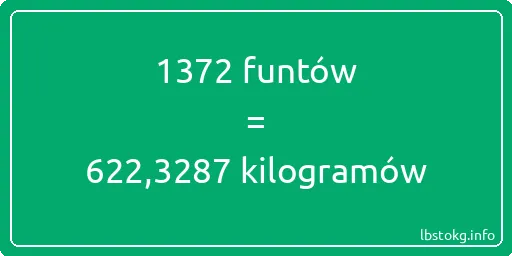 1372 funtów do kilogramów - 1372 funtów do kilogramów