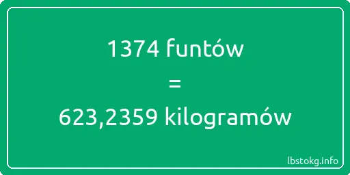 1374 funtów do kilogramów - 1374 funtów do kilogramów