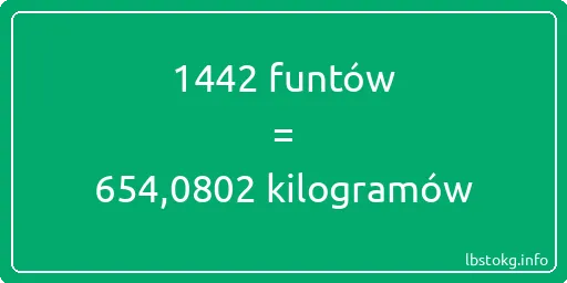 1442 funtów do kilogramów - 1442 funtów do kilogramów