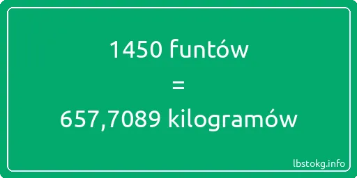 1450 funtów do kilogramów - 1450 funtów do kilogramów