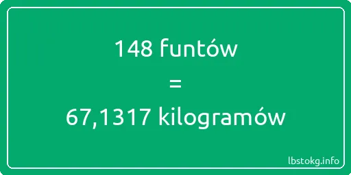 148 funtów do kilogramów - 148 funtów do kilogramów