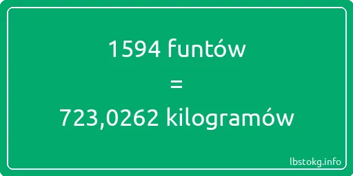 1594 funtów do kilogramów - 1594 funtów do kilogramów