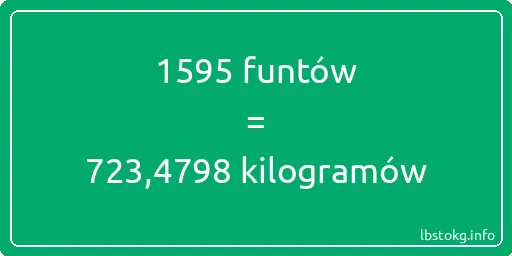 1595 funtów do kilogramów - 1595 funtów do kilogramów