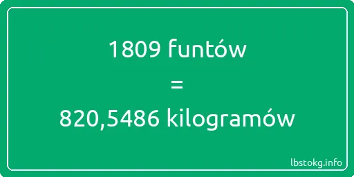 1809 funtów do kilogramów - 1809 funtów do kilogramów