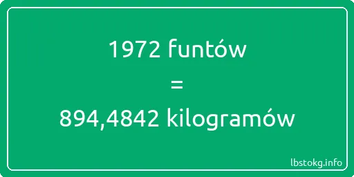 1972 funtów do kilogramów - 1972 funtów do kilogramów