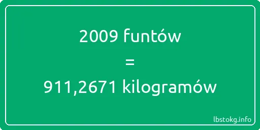 2009 funtów do kilogramów - 2009 funtów do kilogramów