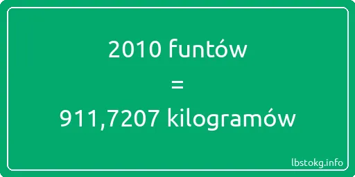 2010 funtów do kilogramów - 2010 funtów do kilogramów