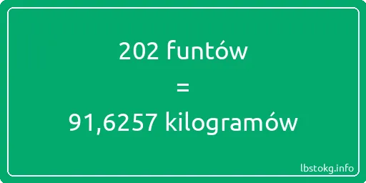 202 funtów do kilogramów - 202 funtów do kilogramów