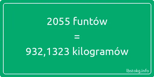 2055 funtów do kilogramów - 2055 funtów do kilogramów