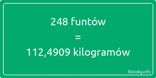 248 funtów do kilogramów - 248 funtów do kilogramów