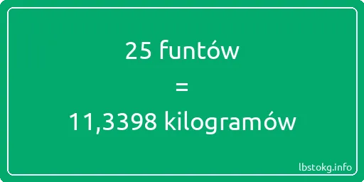 25 funtów do kilogramów - 25 funtów do kilogramów