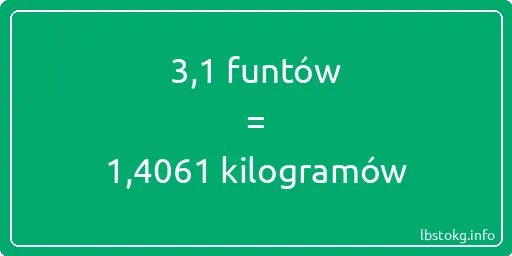 3-1 funtów do kilogramów - 3-1 funtów do kilogramów