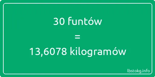 30 funtów do kilogramów - 30 funtów do kilogramów