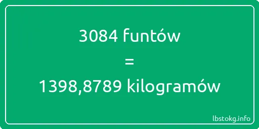 3084 funtów do kilogramów - 3084 funtów do kilogramów