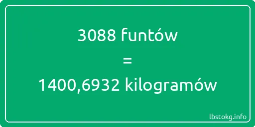 3088 funtów do kilogramów - 3088 funtów do kilogramów