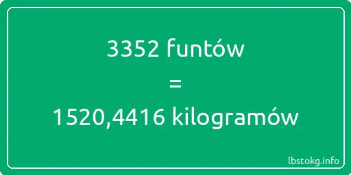 3352 funtów do kilogramów - 3352 funtów do kilogramów